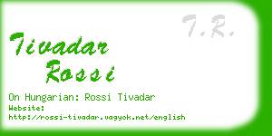 tivadar rossi business card